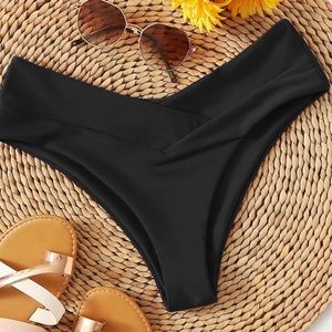 Black Bikini Bottom V Cut